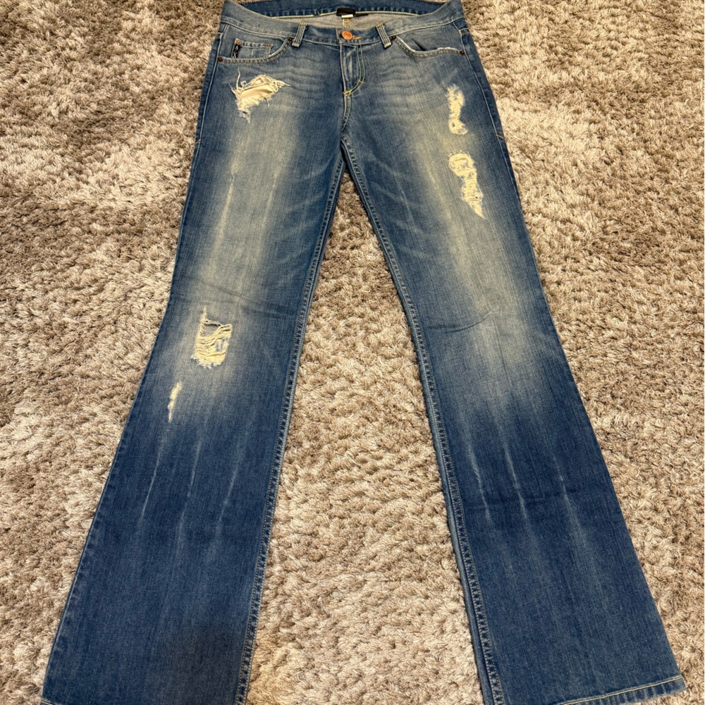 Armani Exchange Blue Flare Jeans